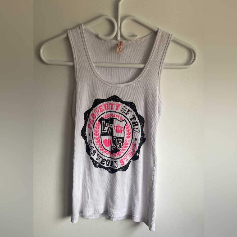 3/$25 Y2K Las Vegas mcbling fitted tank top